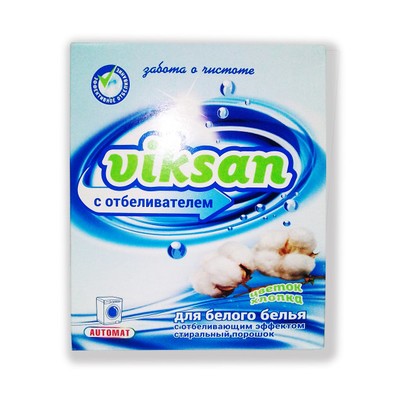 ВИКСАН Стиральный порошок Виксан 400г Автомат с отбеливателем для белого Цветок Хлопка