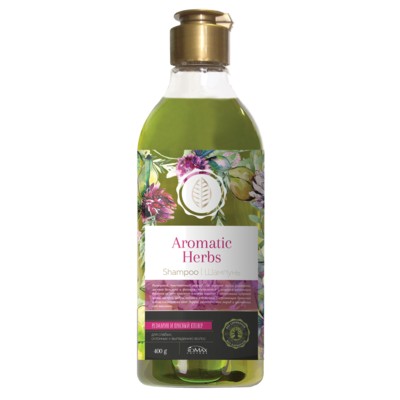 РОМАКС Aromatic Herbs  Шампунь Розмарин и красный клевер 400г