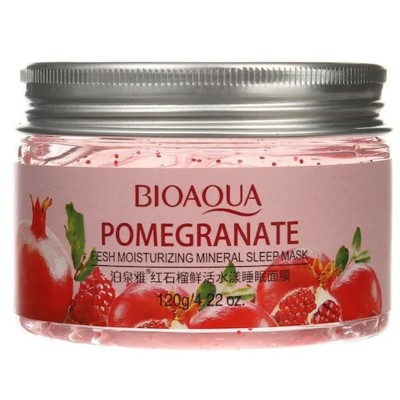 BIOAQUA POMEGRANATE Маска Ночная для лица с экстрактомактом красного граната 120г 12 шт/уп